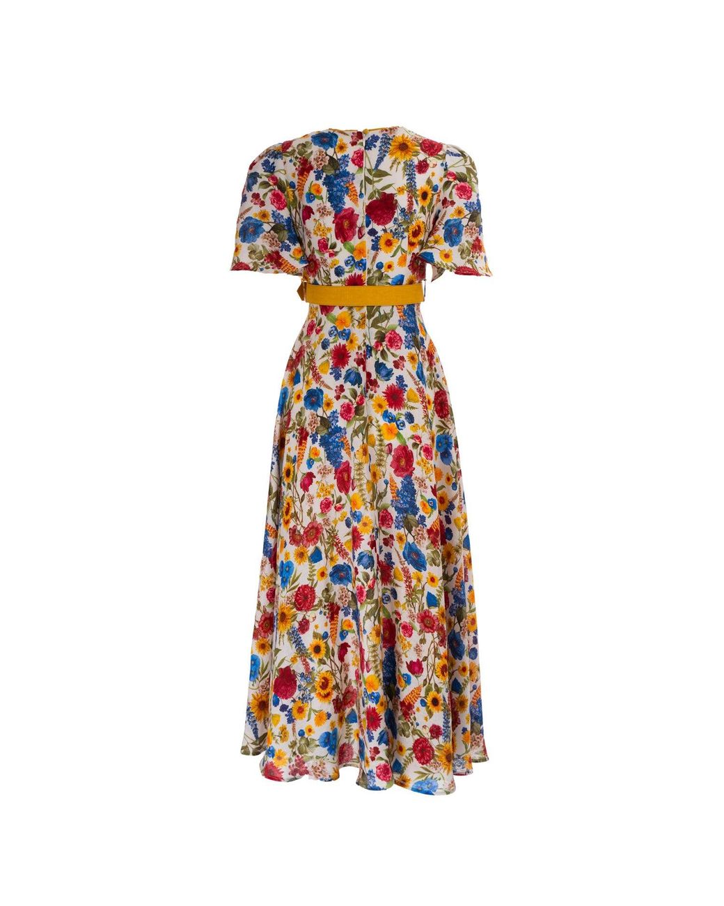 Sofia Tsereteli Orange Blossom Garden Linen Dress