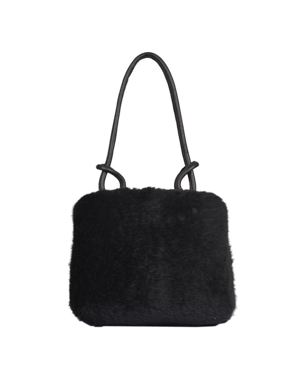 Owen Barry Black Sheepskin Shoulder Bag Hooper Bag Bag