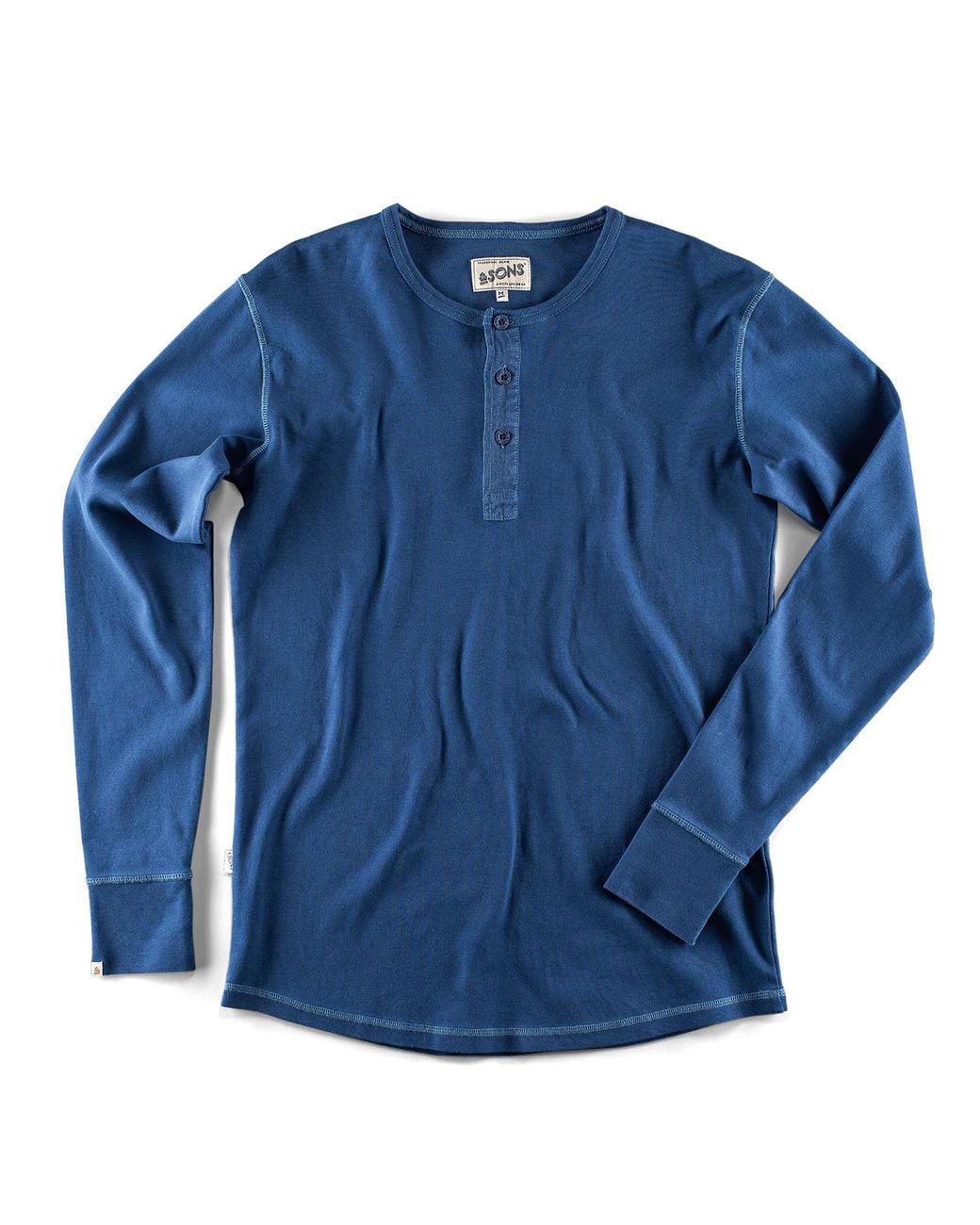 &SONS Trading Co Blue The New Elder Henley Shirt for men
