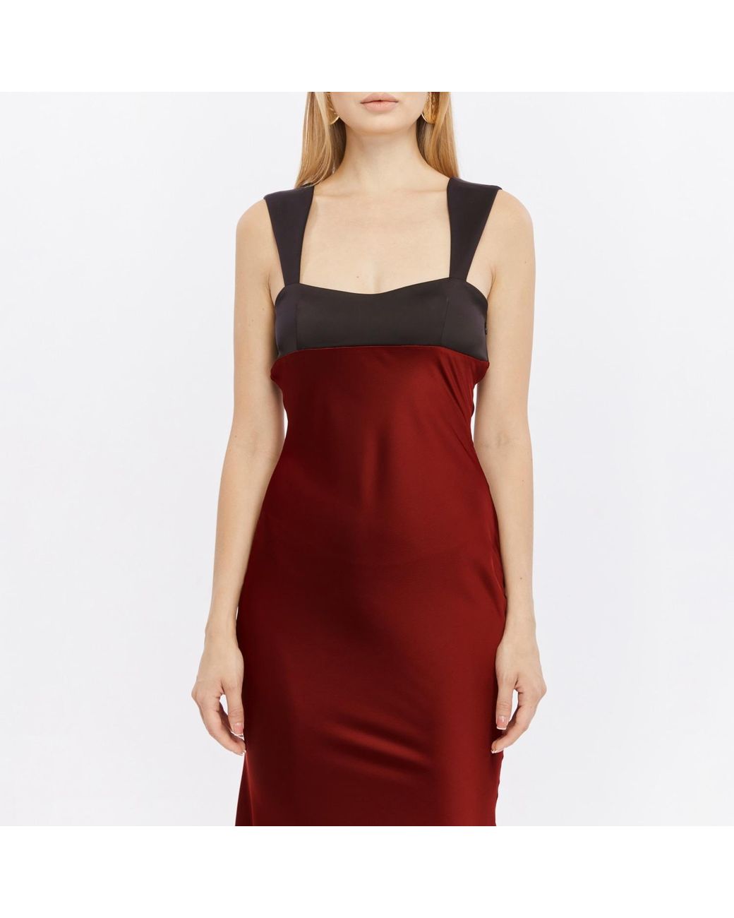 Herfetch Red Neutrals Maxi Dress-Burgundy