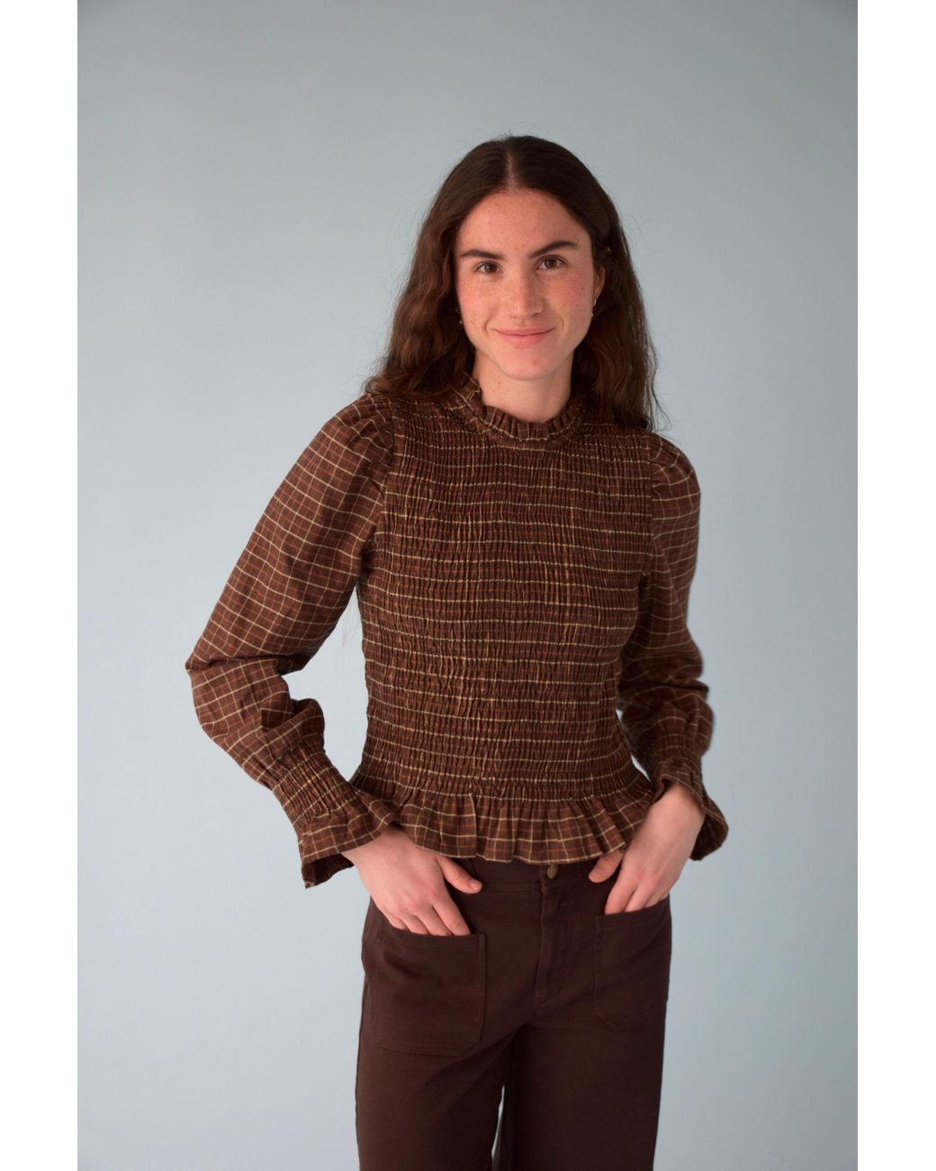 Mind Traveler Brown Chia Alia Blouse