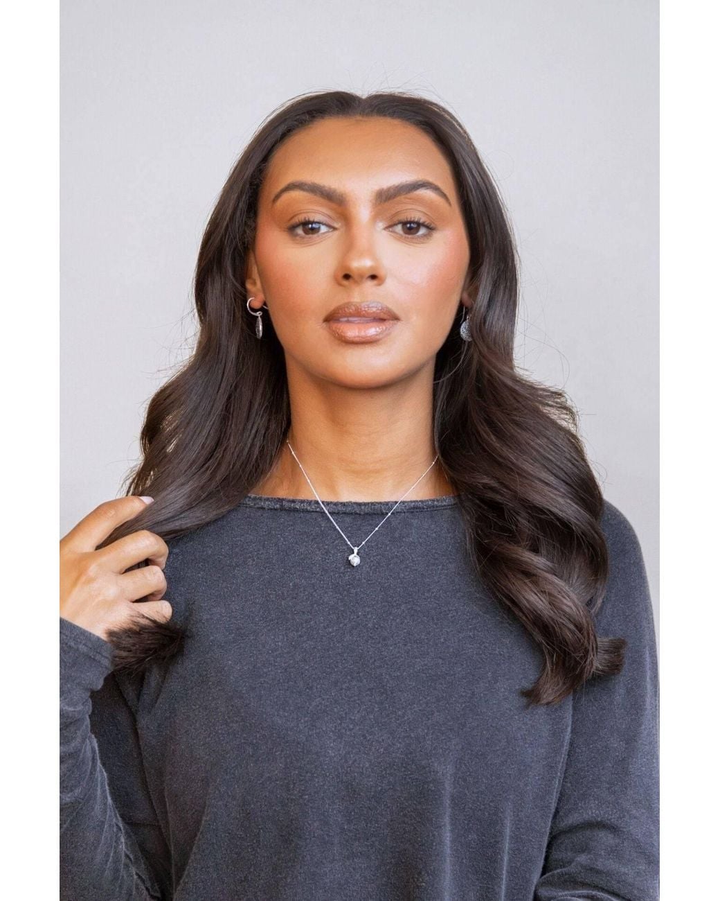 Claire Hill Designs Metallic Sapphire Coin Pendant Earrings