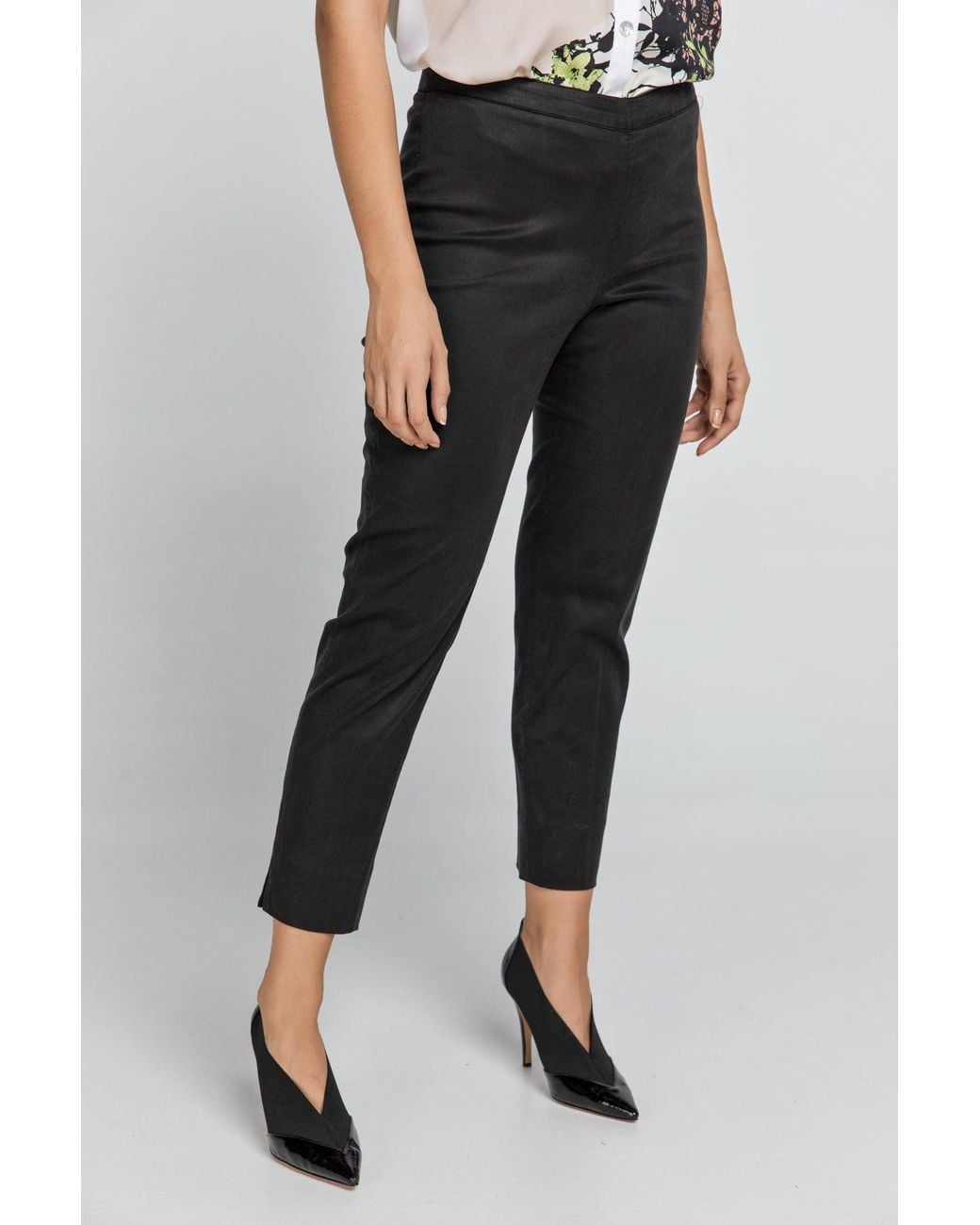 Conquista Black Slim Fit Pants Fashion