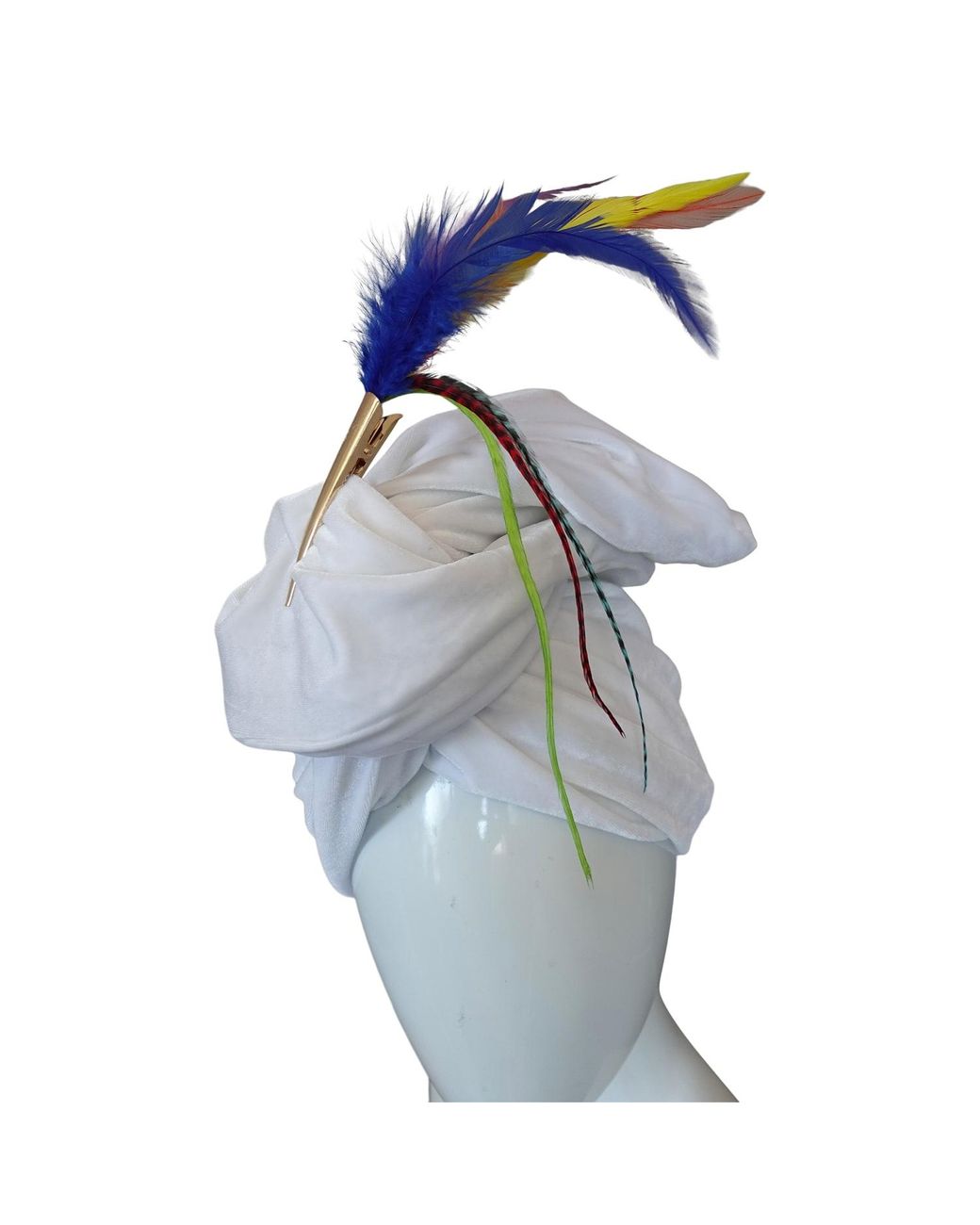 Romer Millinery Blue Feather Clip For Hats Lapels, Hair & Lapels Colors