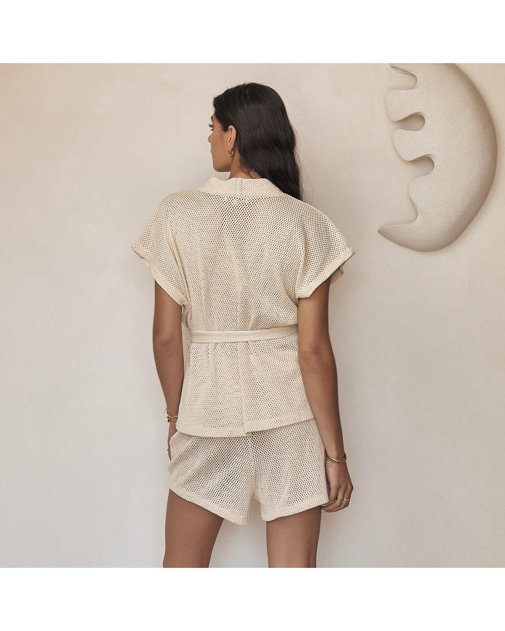ARMS OF EVE White Neutrals Sardinia Wrap Top