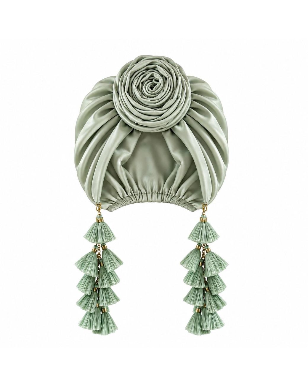 Julia Clancey Green Edith Mint Chacha Turban