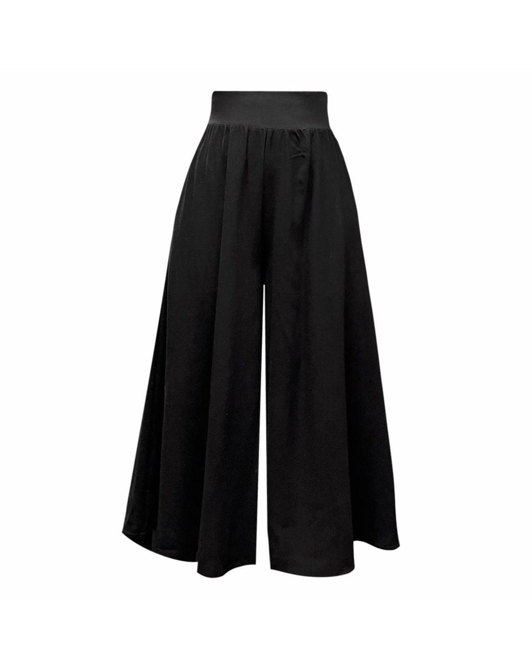Frock Tales Black Breeze Flared Cropped Trouser