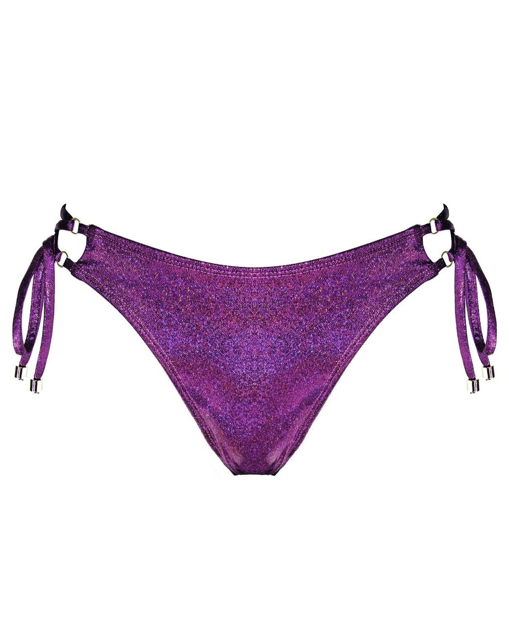 Enez Swim Purple Eden Adjustable Scrunch Bikini Bottom