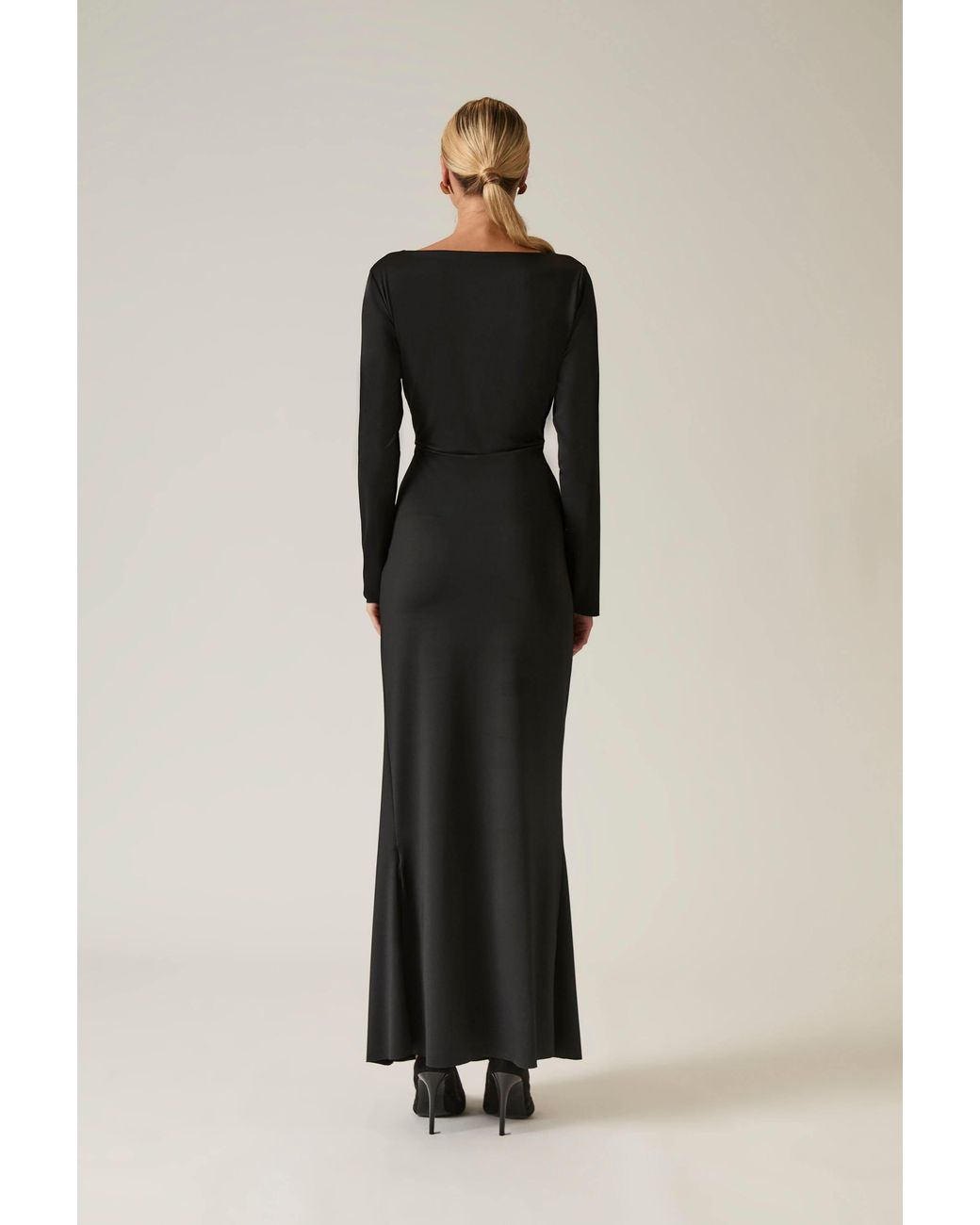 James Lakeland Black Sculpted Maxi Dress