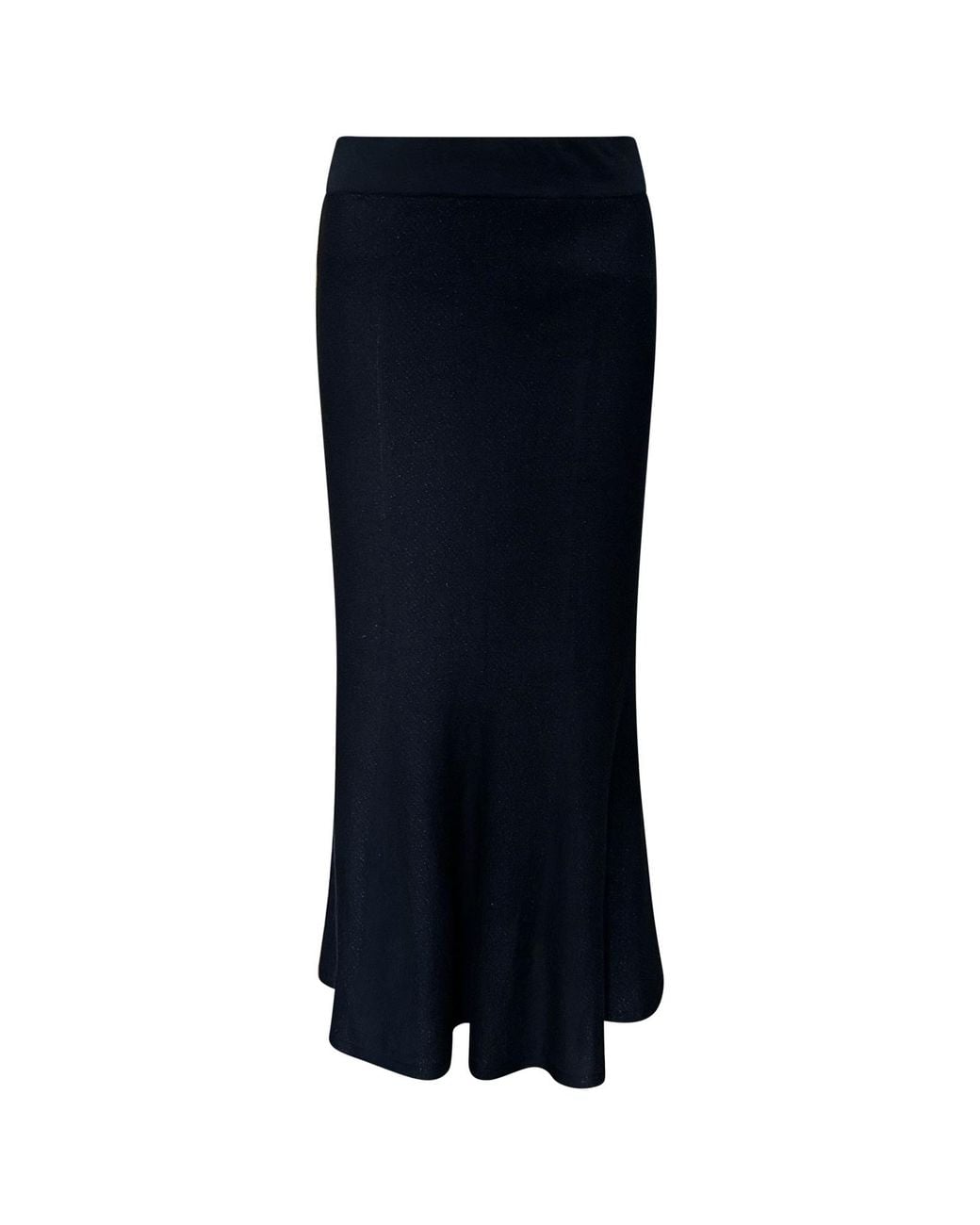 Perlavera Black Pony Knitted Elastic Waist Band Skirt