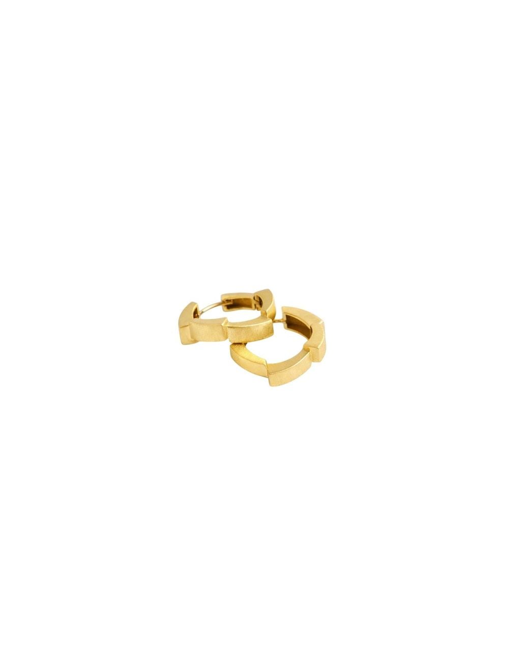 Gutta Design Metallic Big-Rung Earring Plated