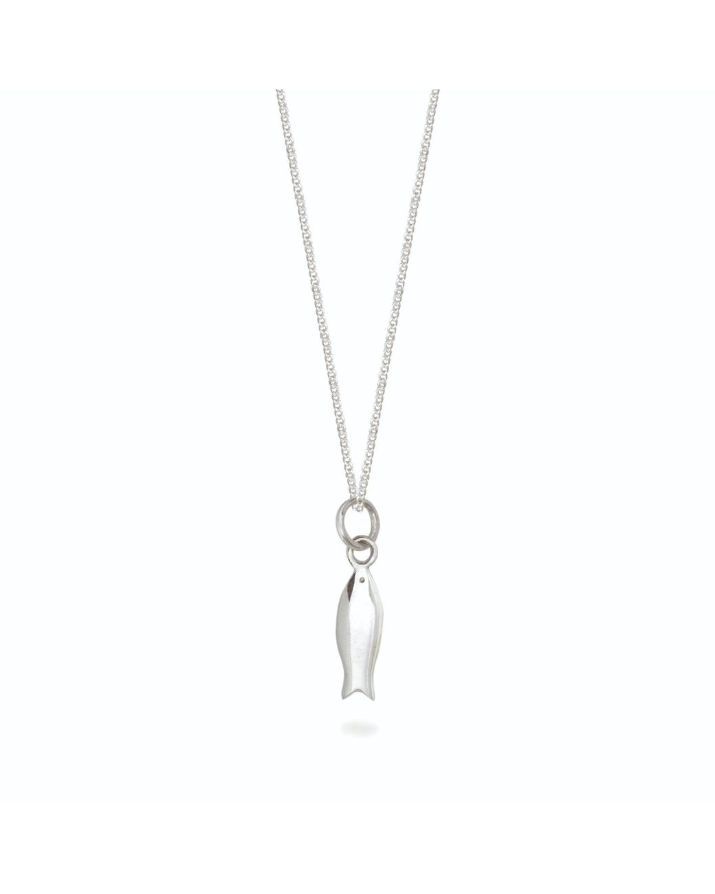 Lime Tree Design Metallic Tiny Fish Pendant Necklace Sterling