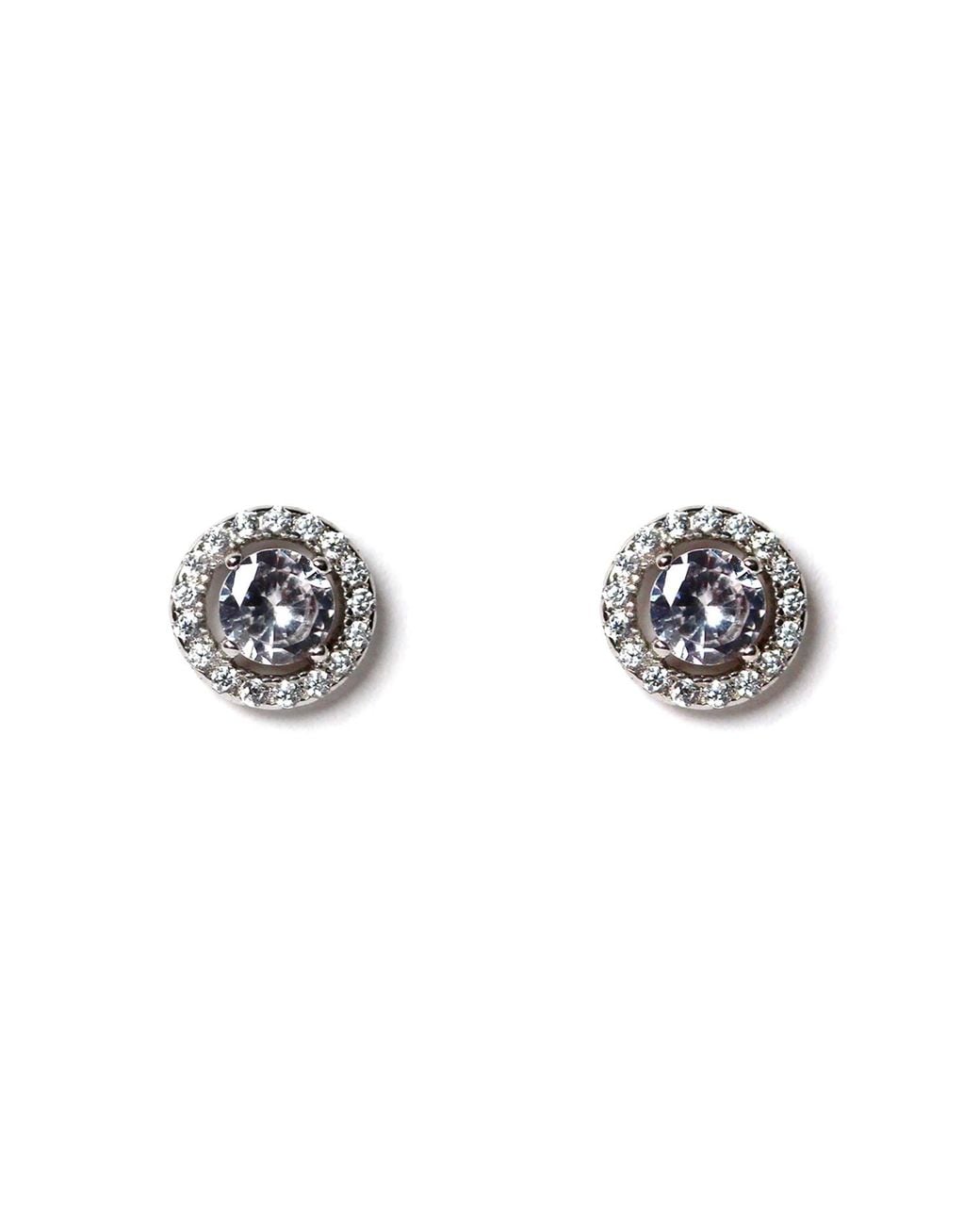 VicStoneNYC Fine Jewelry Metallic Halo Natural Diamond Platinum Earrings