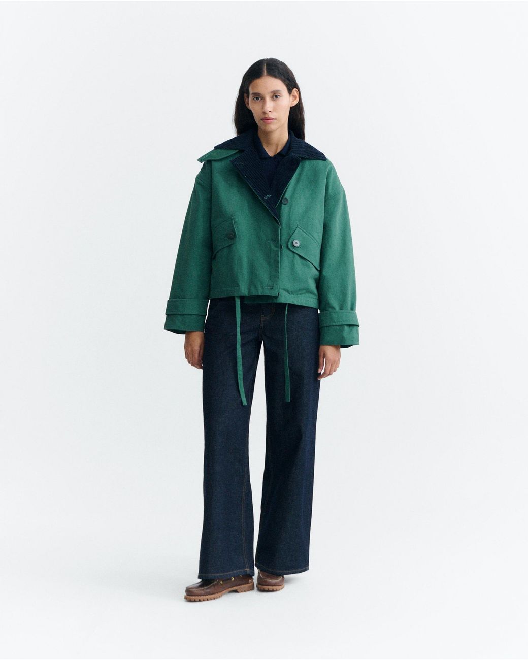 Thinking Mu Green Norma Oversized Quilted Jacket