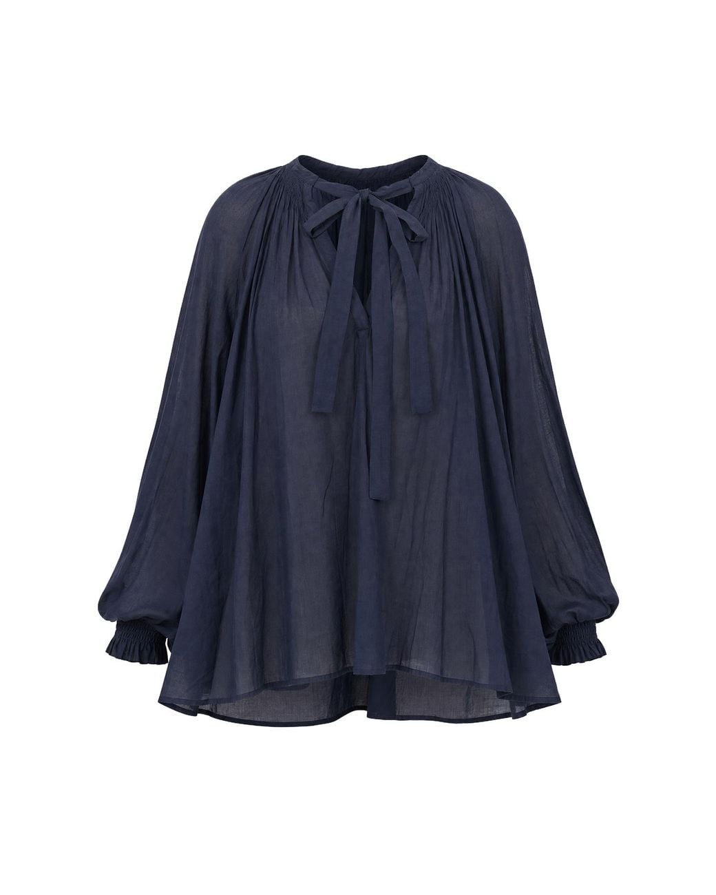 Adrift Clothing Blue Wren Billow Sleeve Blouse