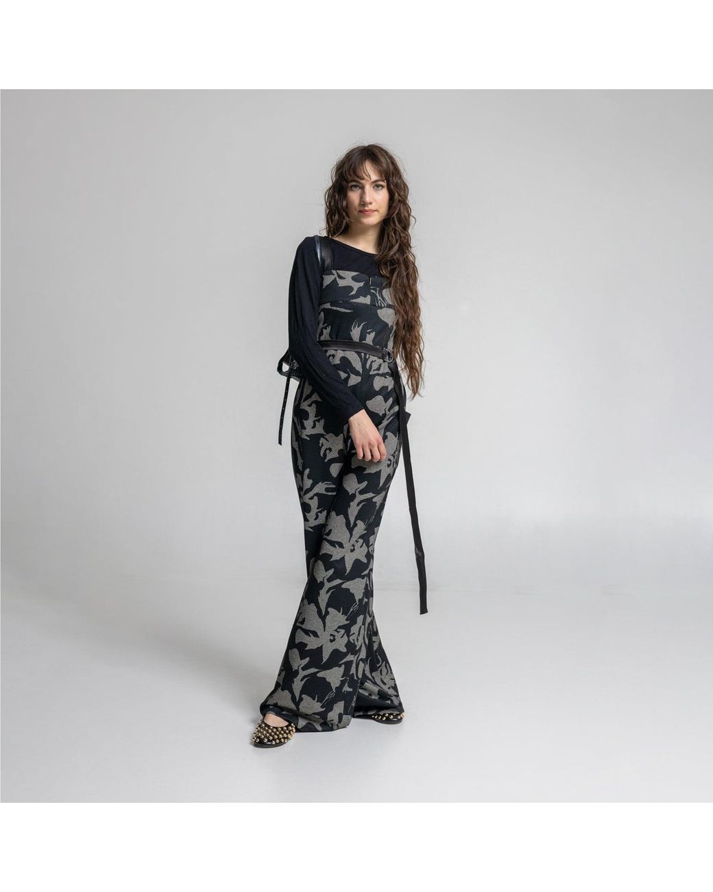 ARTISTA Black Tracey Zipped Shoulder Strap Jumpsuit