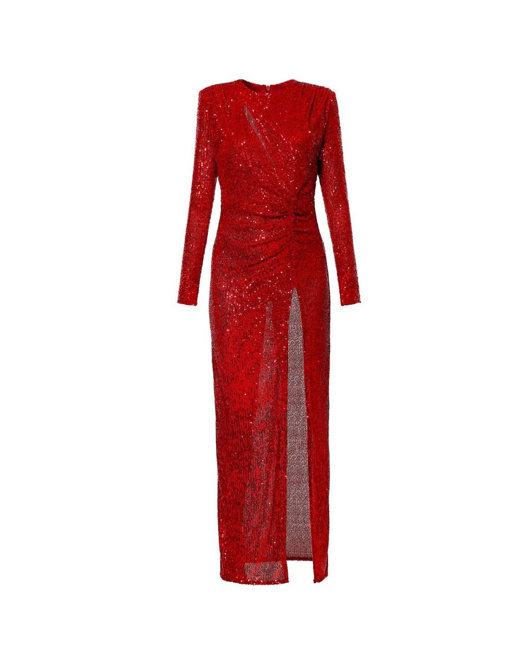 AGGI by HALEWSKI Red Adria Sparkle Sequined Maxi Dress