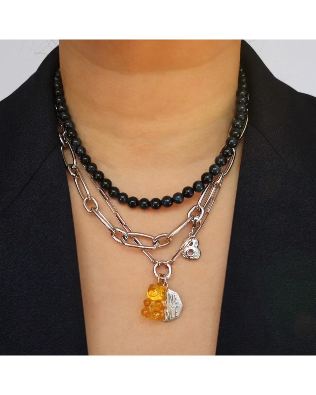 Hye Jane Jewelry Metallic Bonne Chance Necklace