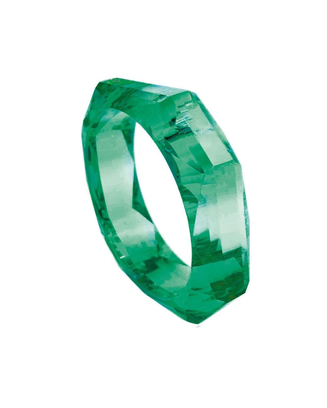 Michael Nash Jewelry Green Susanna Emerald Faceted Acrylic Bangle