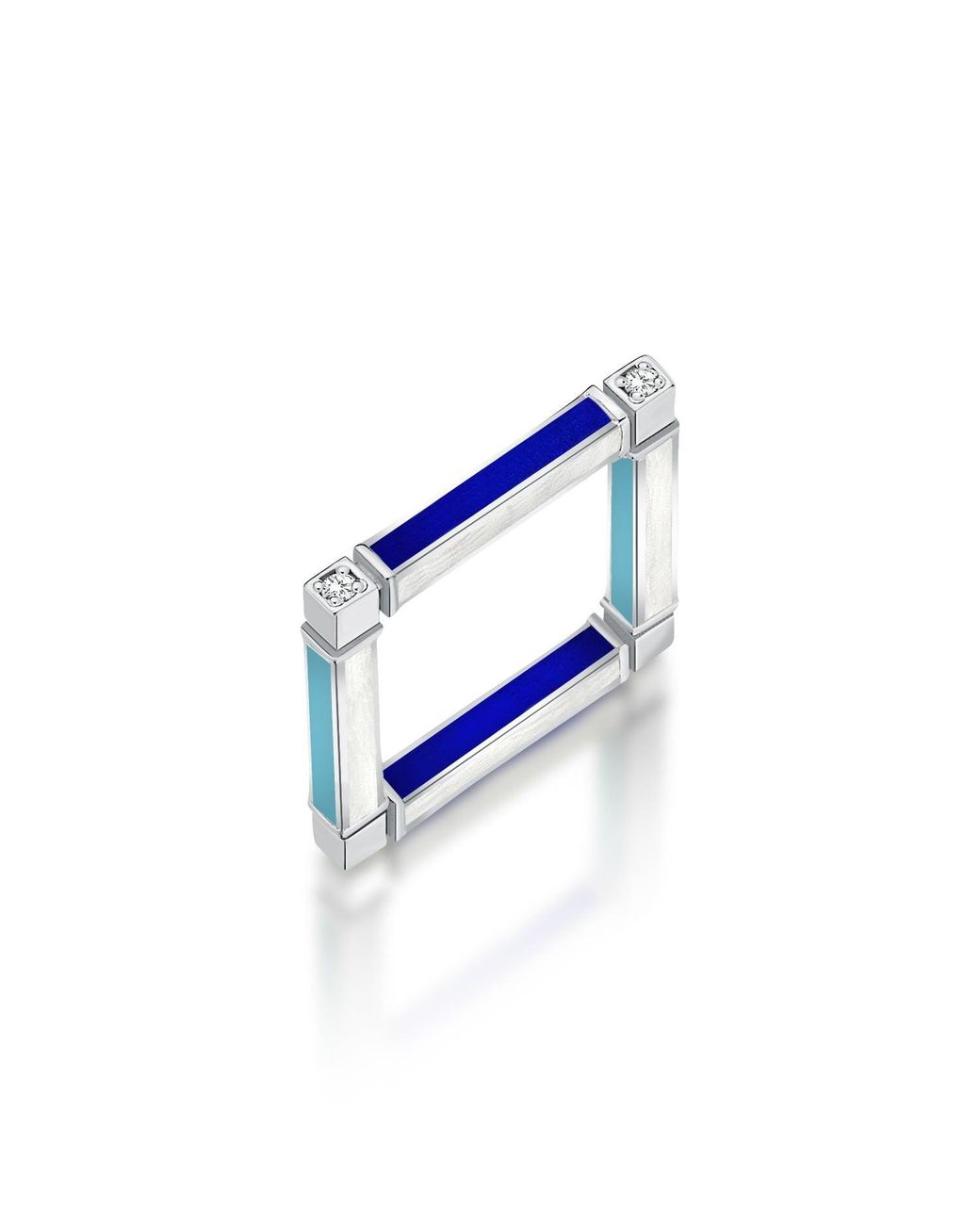 C|Nd|N by Candan Balto Megaron Square & Blues Enamel Ring