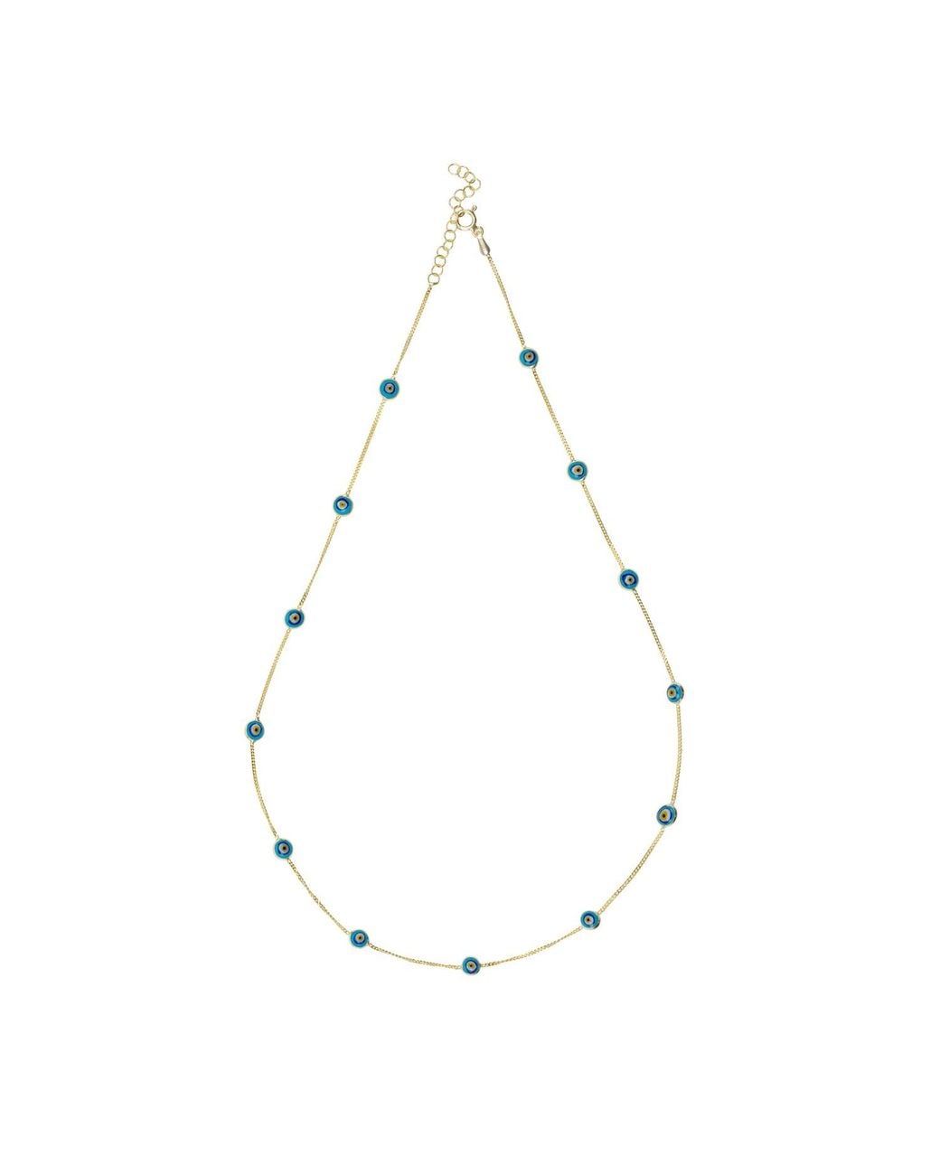 Latelita London Brown Evil Eye Enamel Choker Necklace