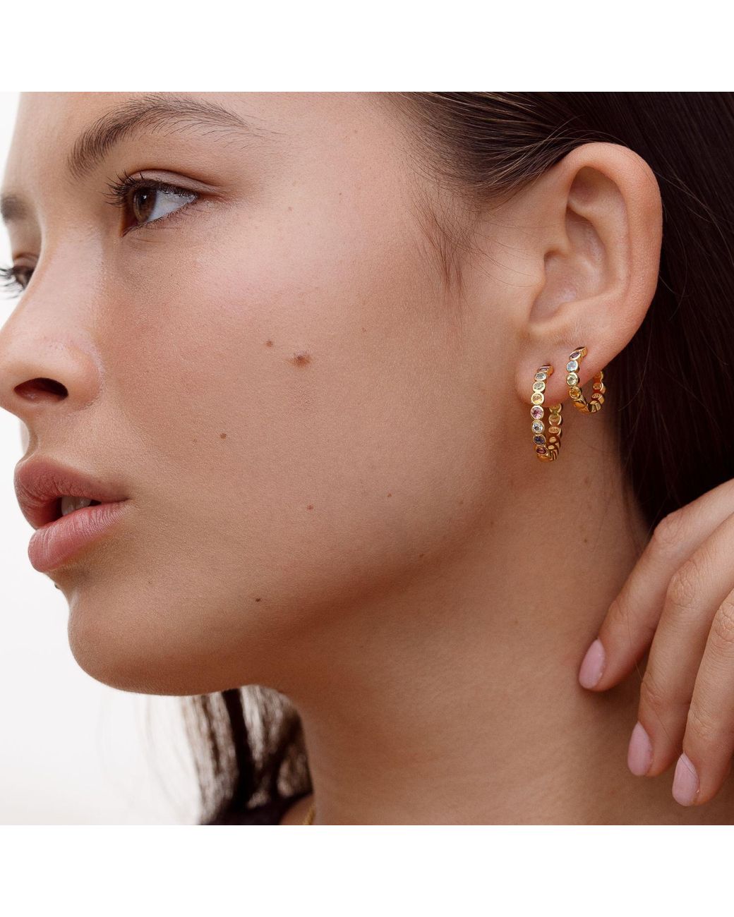 Dower & Hall Metallic Large Tutti Frutti Hoops
