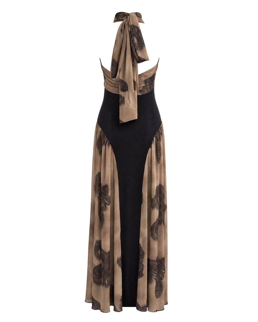 No'design Black Elara Maxi Camel Dress
