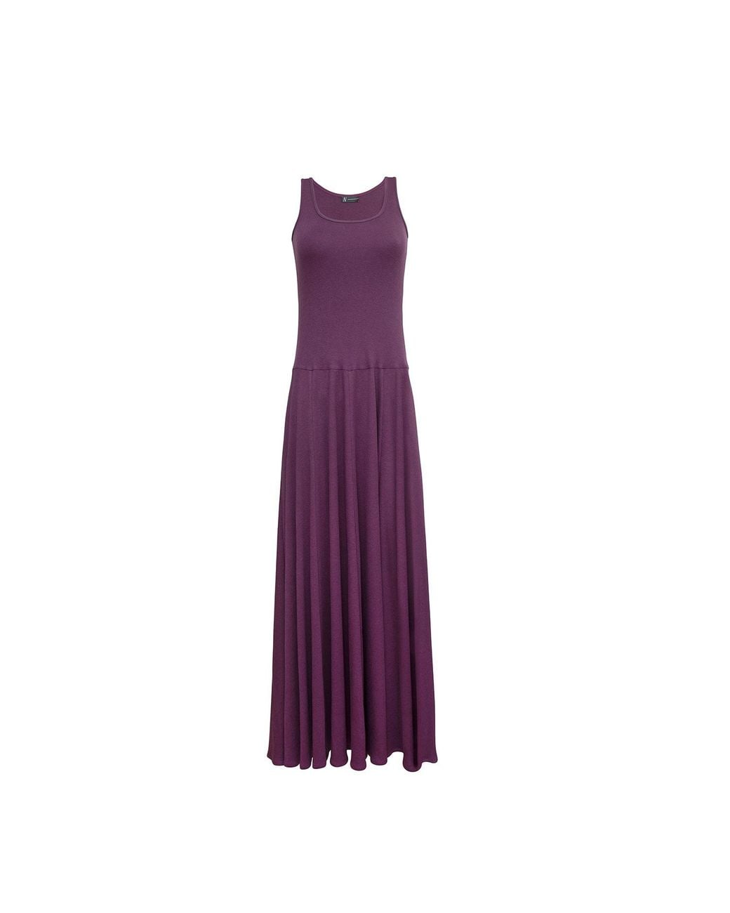 Audrey Vallens Purple Bamboo Midi Dress