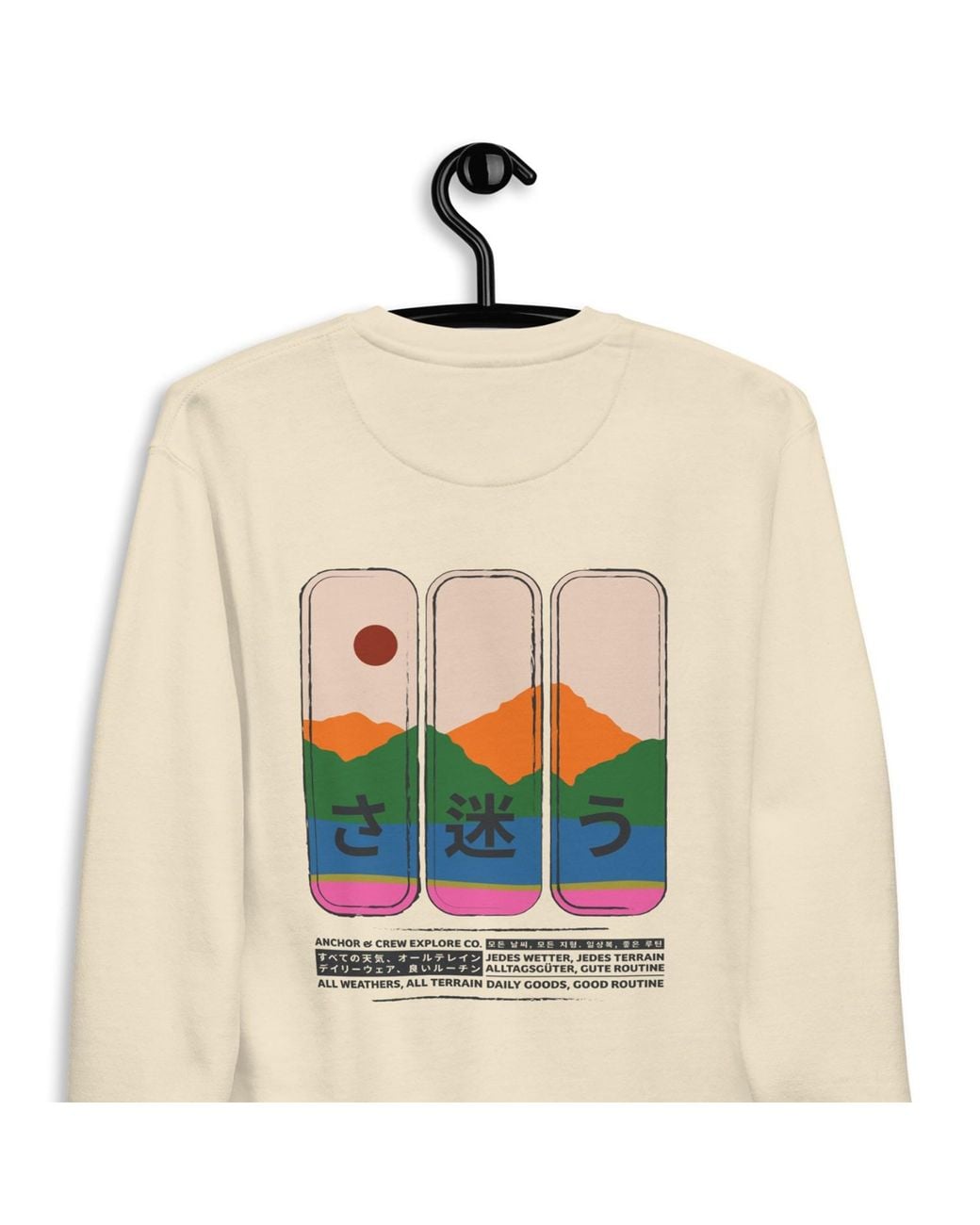 Anchor and Crew Neutrals Natural Nomad Passenger Organic Cotton Sweatshirt for men