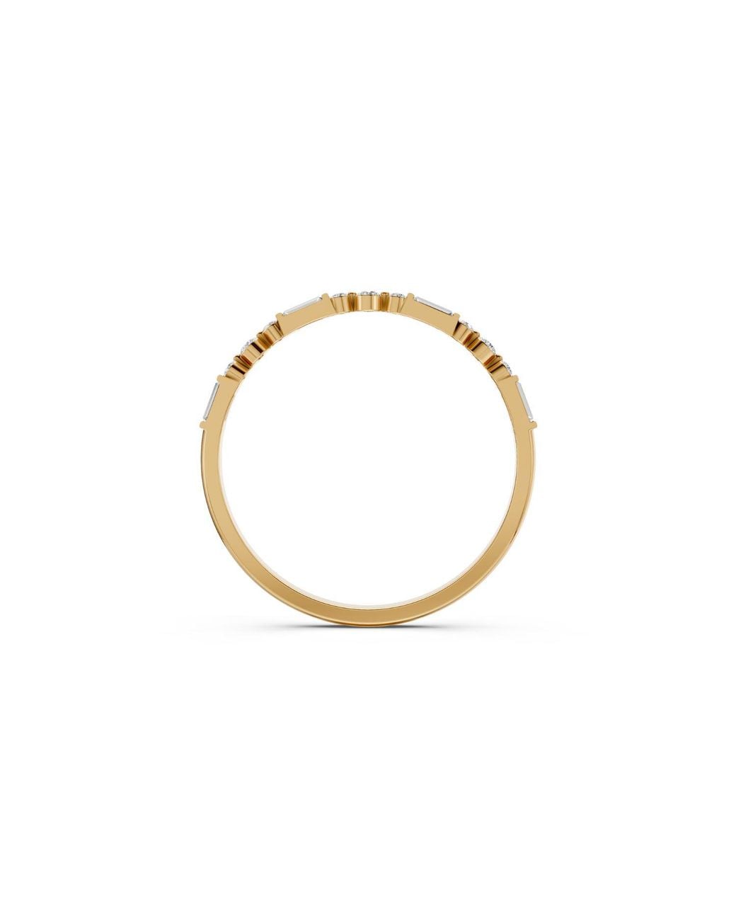 Aya Fine Jewelry White Leona Diamond Half Eternity Ring 14K