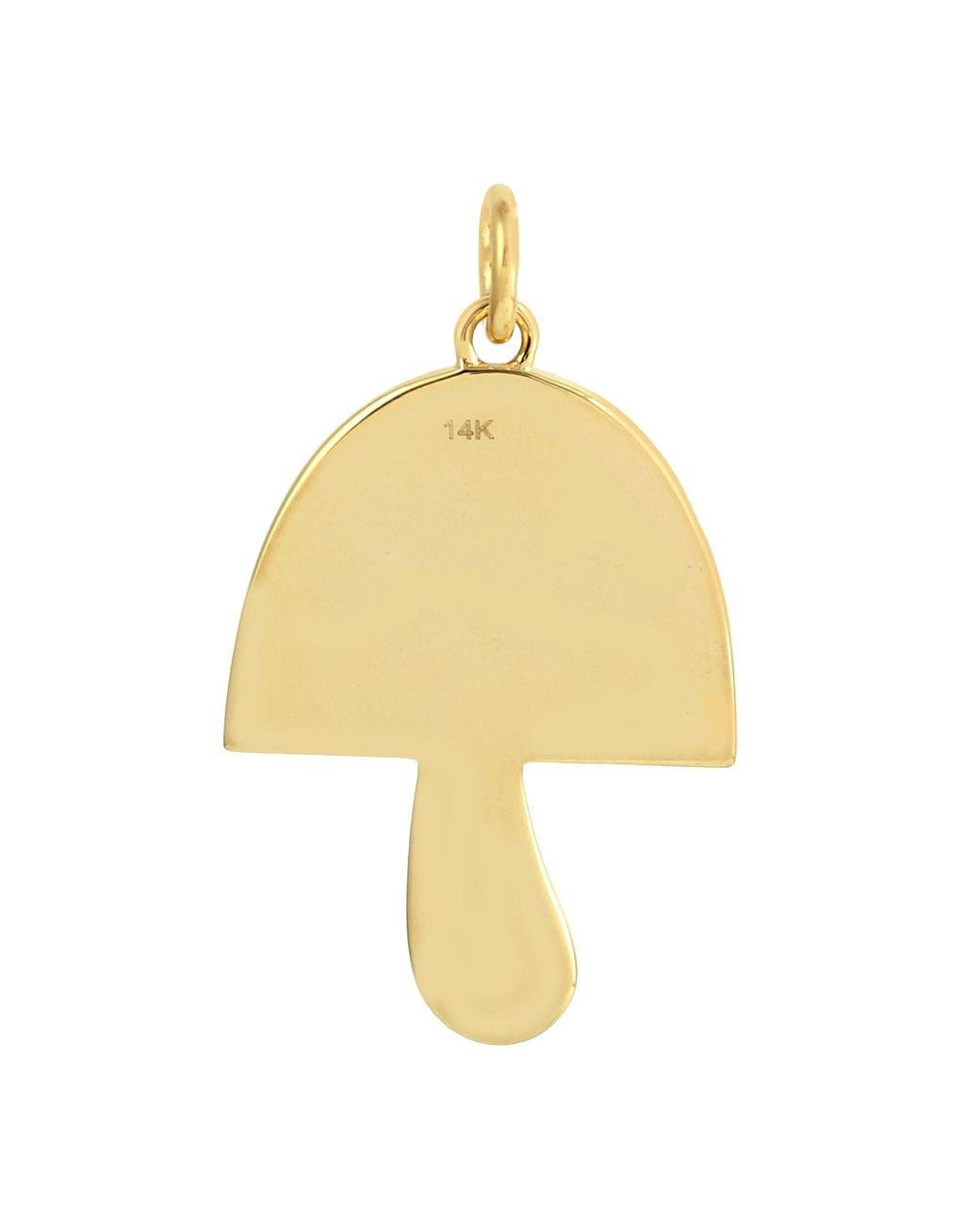 Artisan Blue 14K Bezel Sapphire & Enamel Mushroom Pendant
