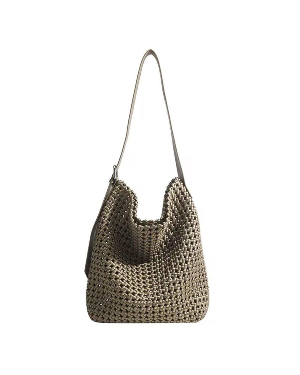 Prenelove Brown Osler Woven Hand-Knotted Hobo