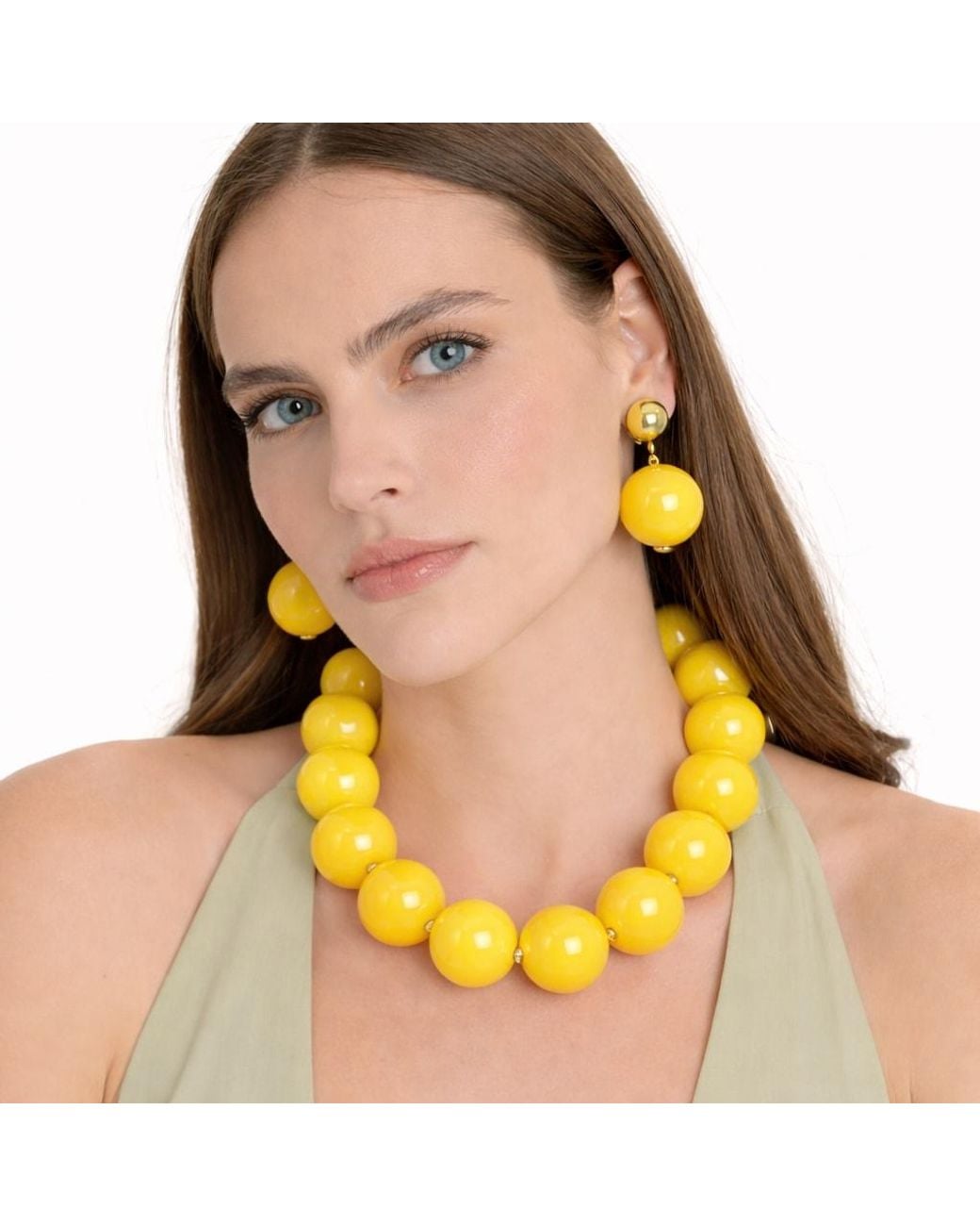 Michael Nash Jewelry Yellow Lucy Gumball Necklace