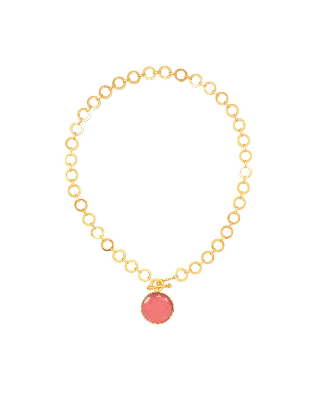 Lila Rasa White Dazzling Ruby Crystal With Loop Chain & T Lock