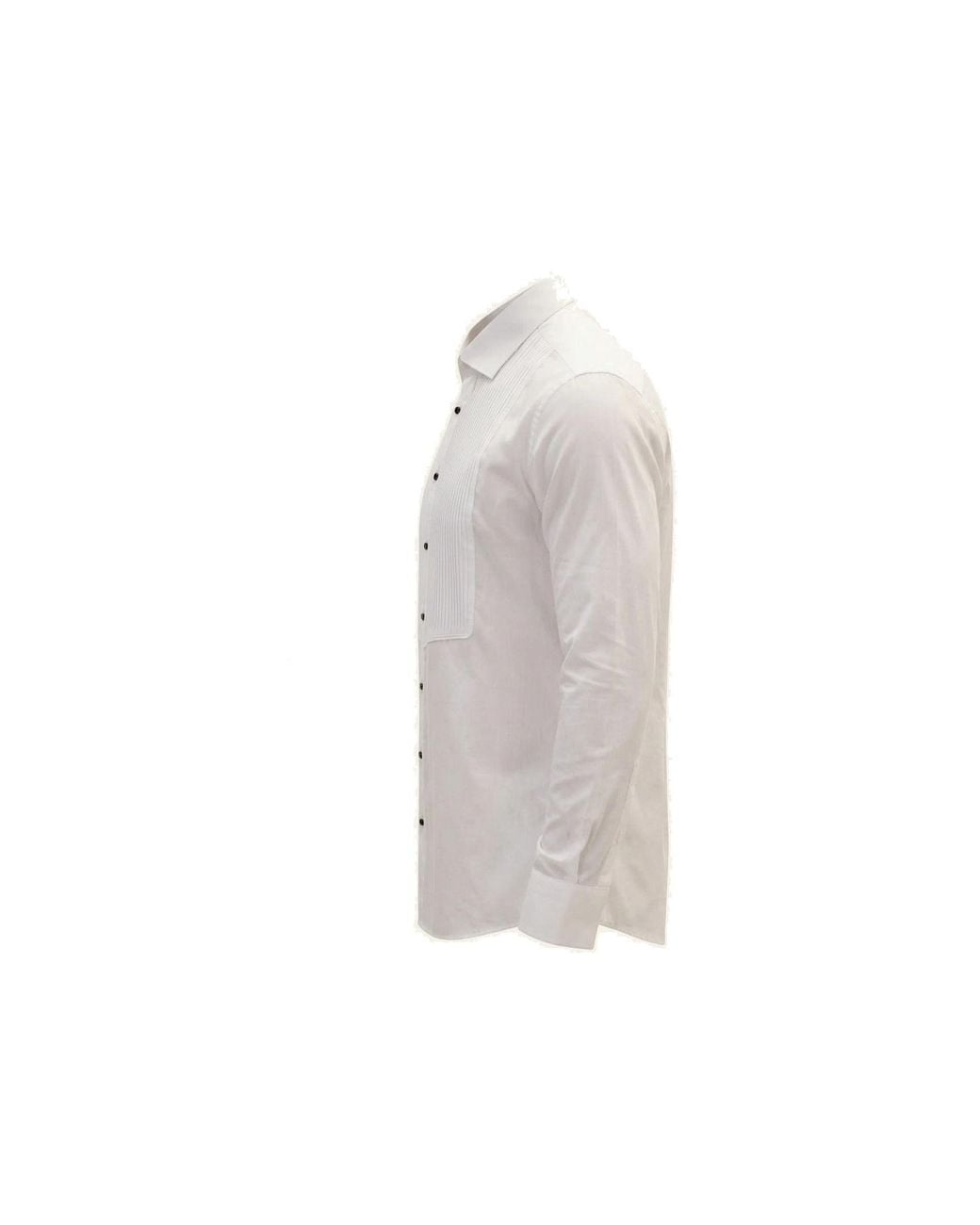 Ron Tomson Gray Pure Cotton Pleated Classic Collar Formal Shirt for men