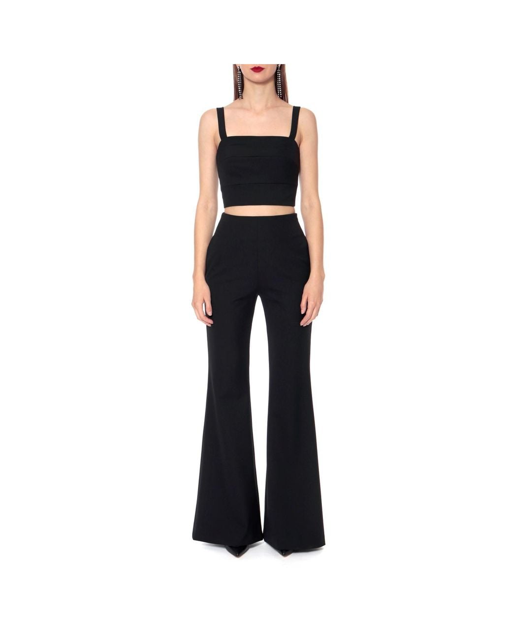 AGGI by HALEWSKI Black Lili Moonless Night Crop Top