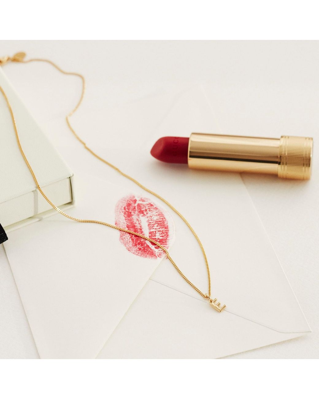 Muru Metallic Little Love Letter Necklace