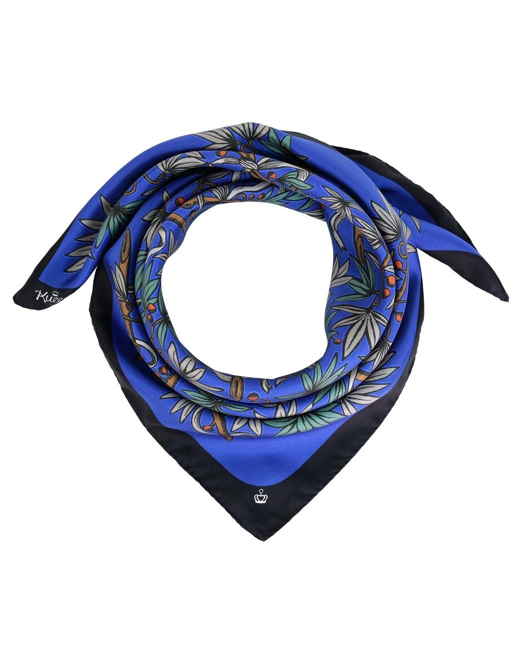 Kueen Blue Silk Scarf
