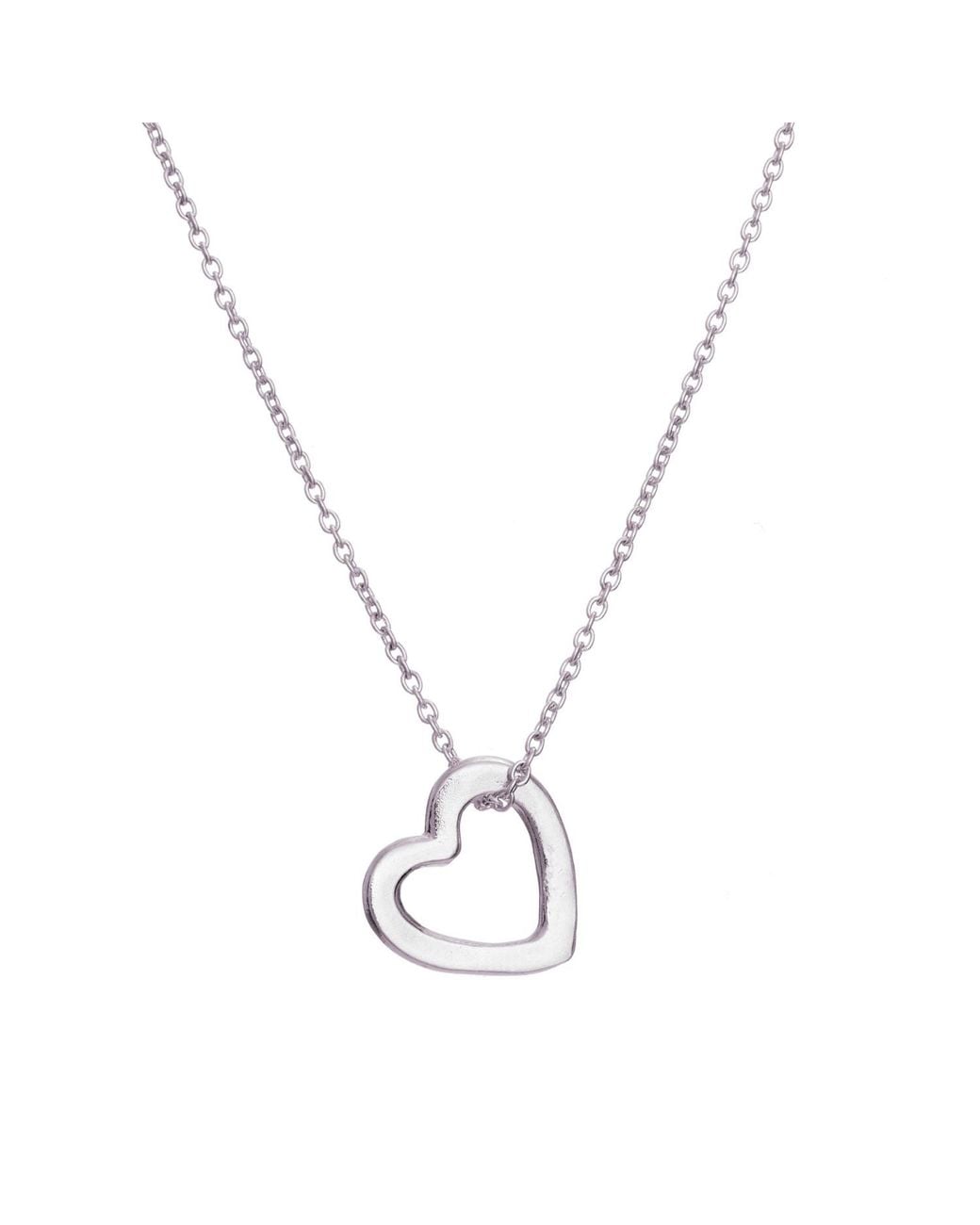Posh Totty Designs Metallic Sterling Silver Mini Heart Necklace