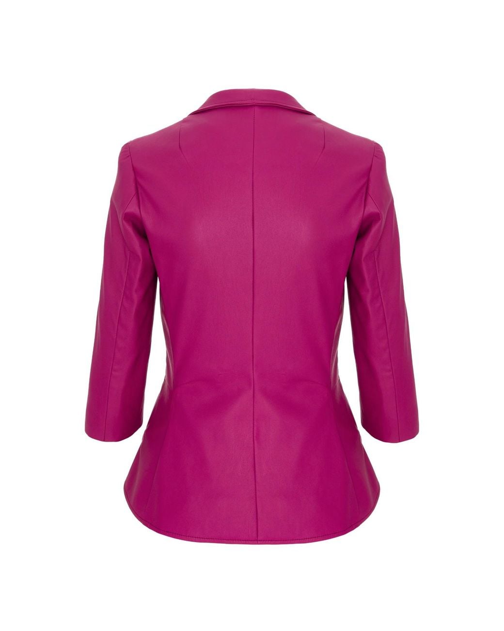 AVENUE No.29 Purple Structured Eco Leather Blazer