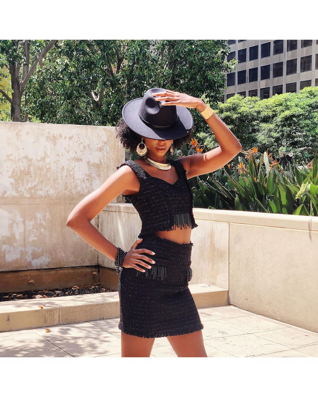 Solgo Atelier Black Tia Sleeveless Crop Top