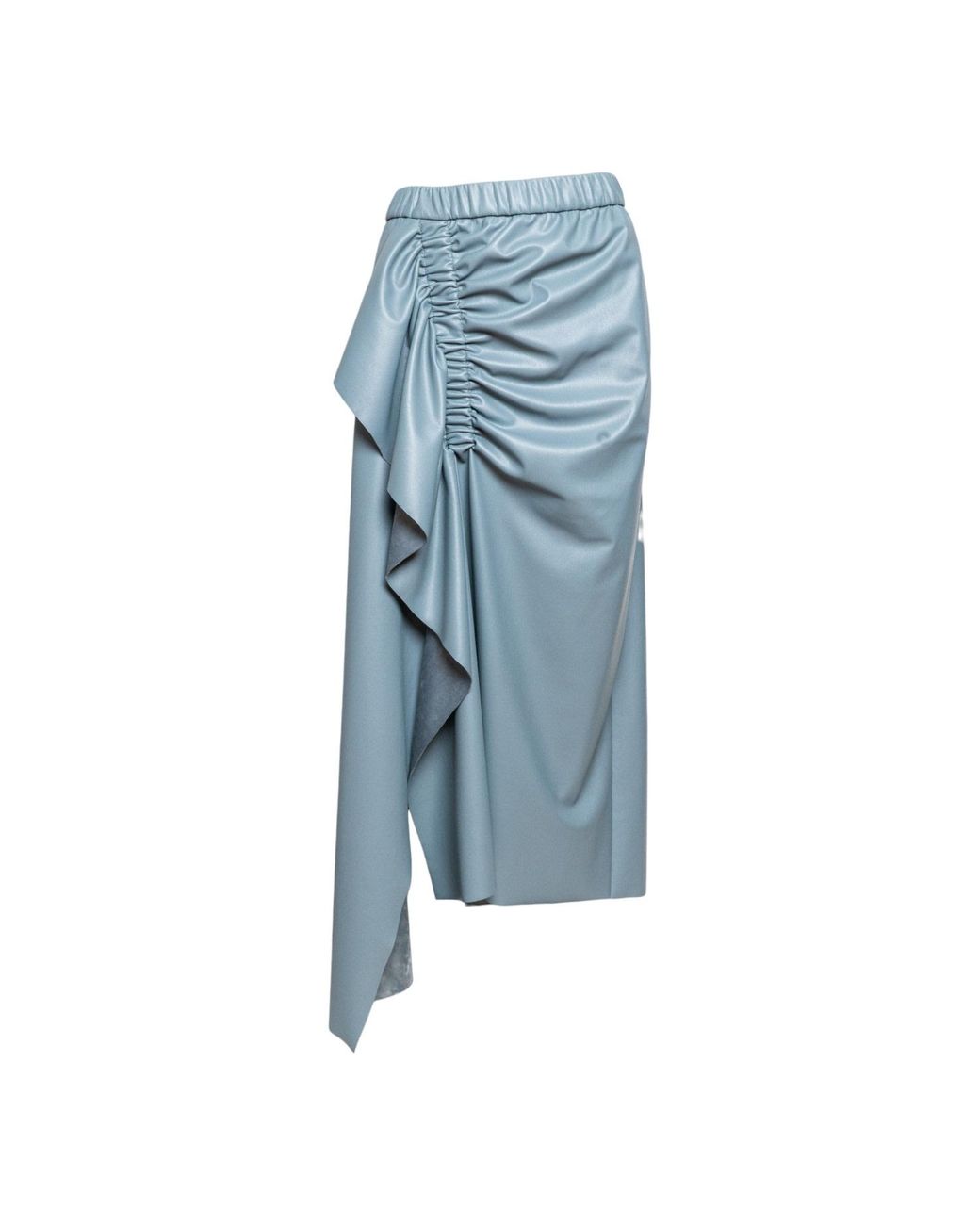 ARTISTA Blue Celeste Sky Gathered Midi Skirt