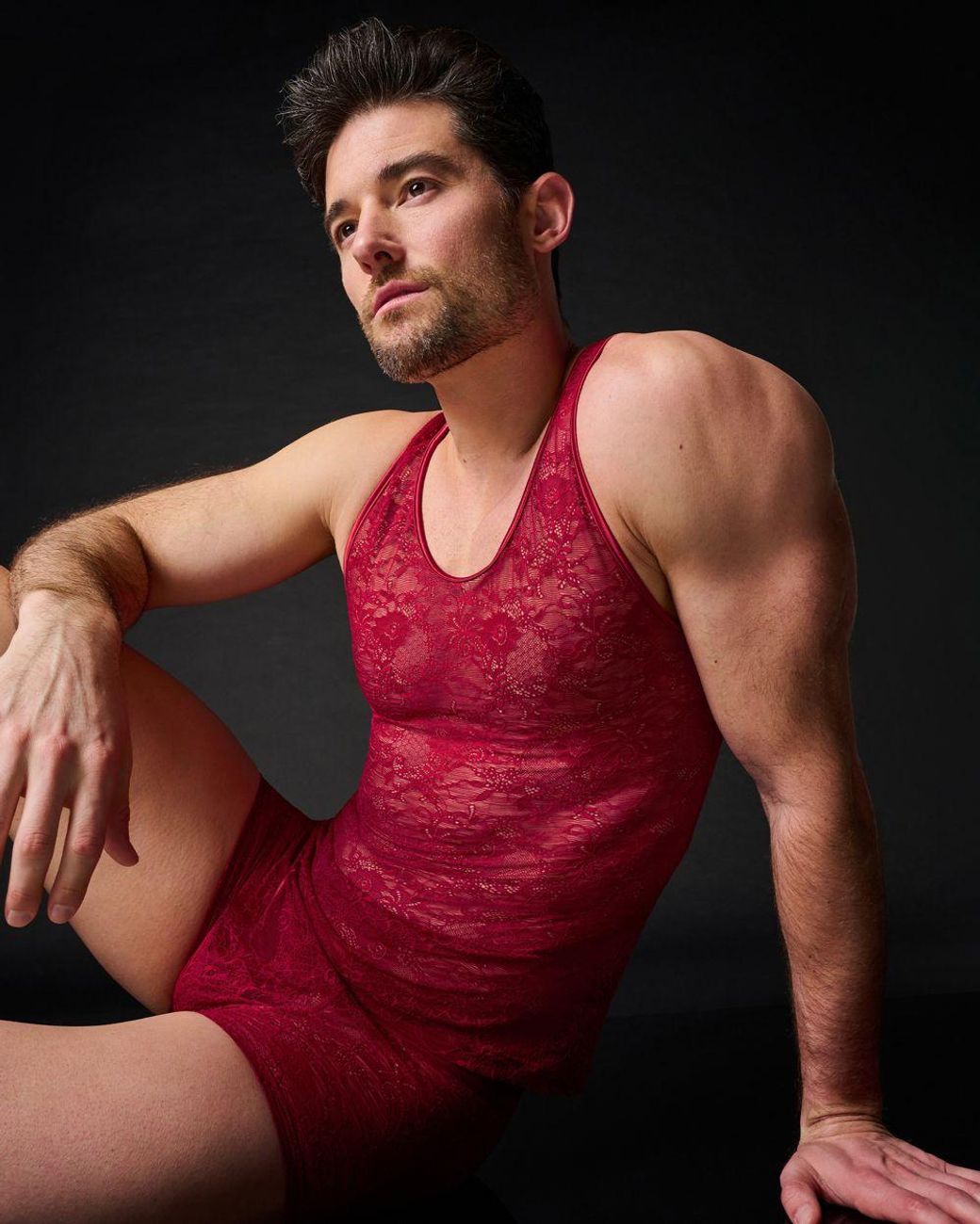 Journelle Red Sapna Tank Claret for men