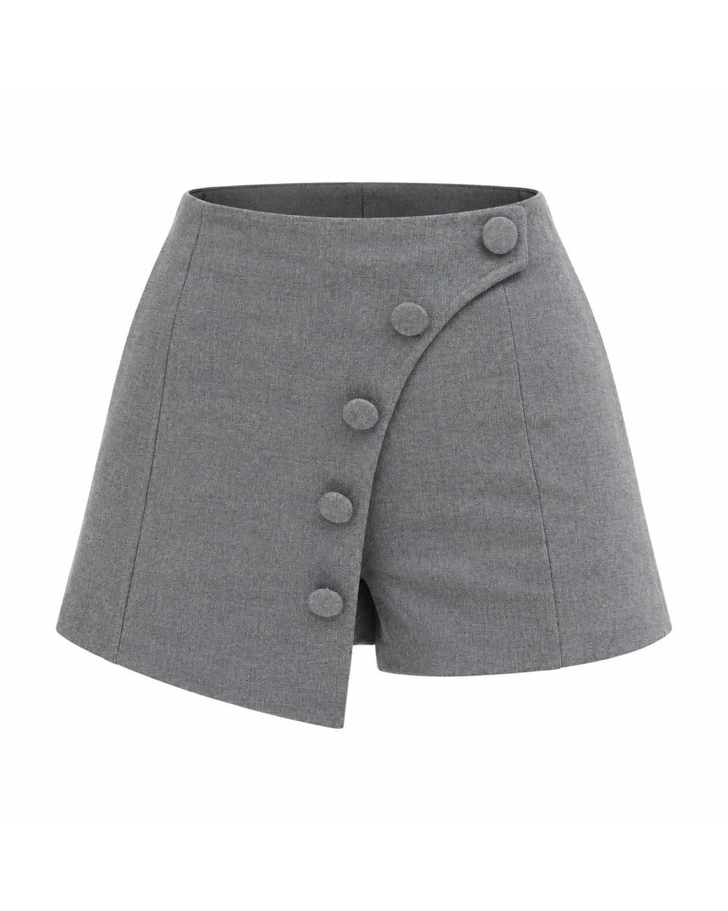 Sélone Gray Celia Asymmetric Wrap Skort