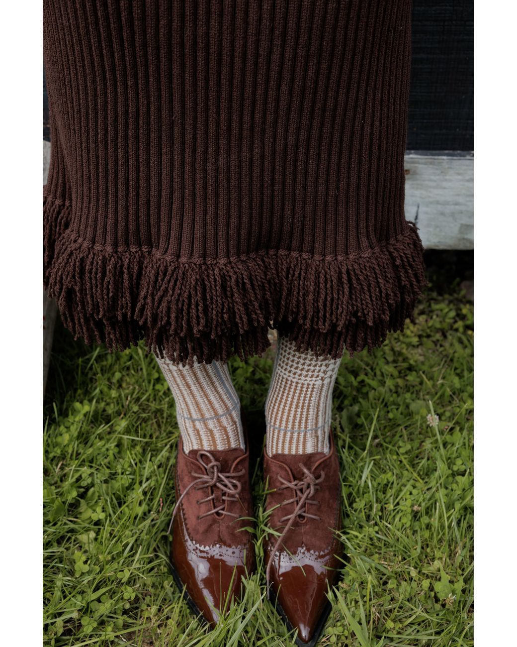 Rave on Trend Brown Fringe Dress + Cardigan