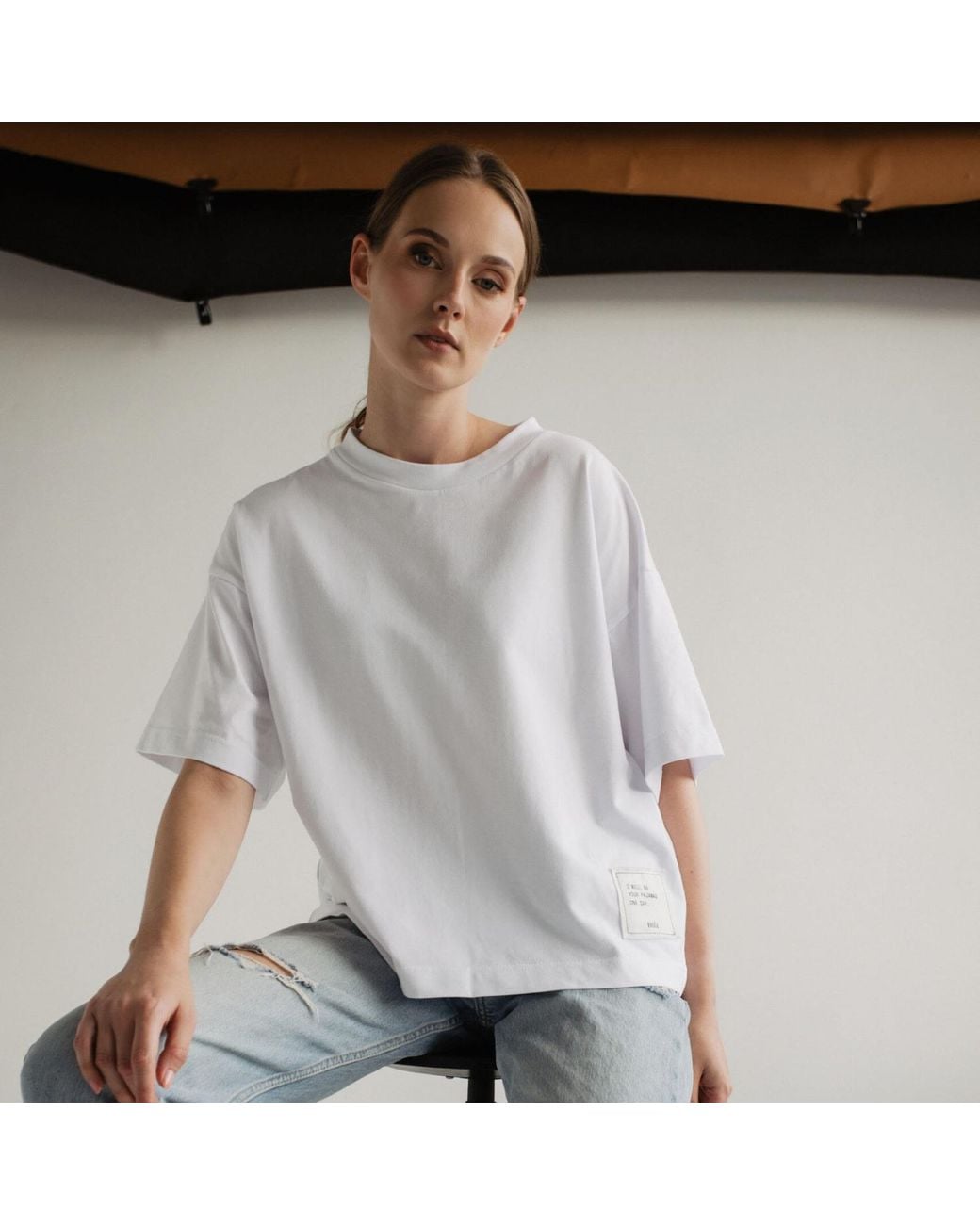 Nola White Line T-Shirt