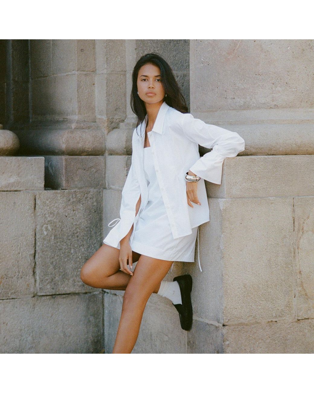 Audrey Vallens White Poplin Shirt