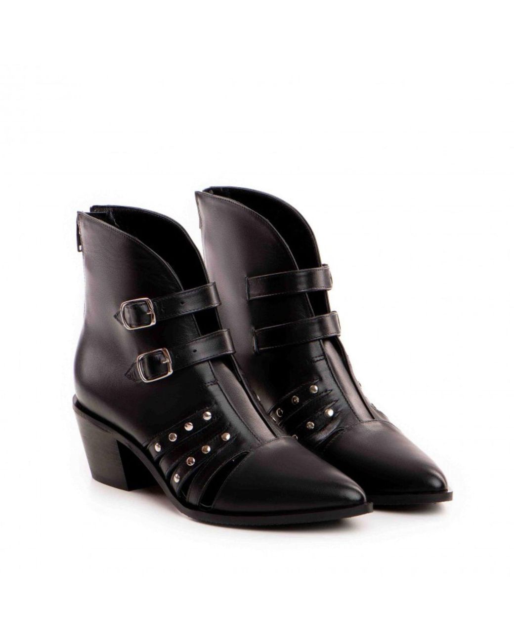The 5Th Element Black Nova Western Ankle Boots