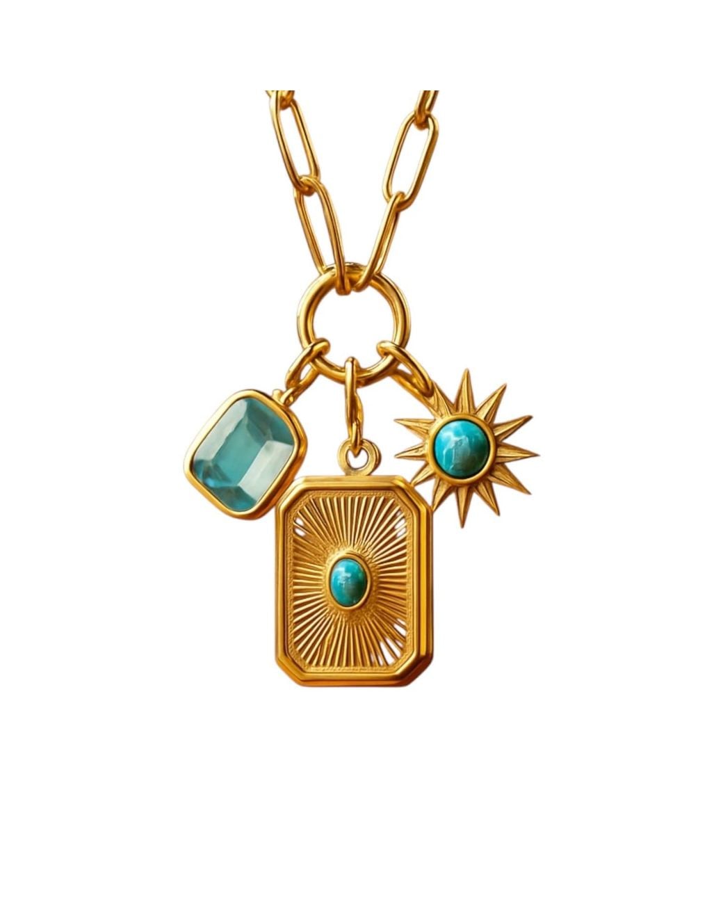 Vicky&Nico Metallic Azure Charm Necklace