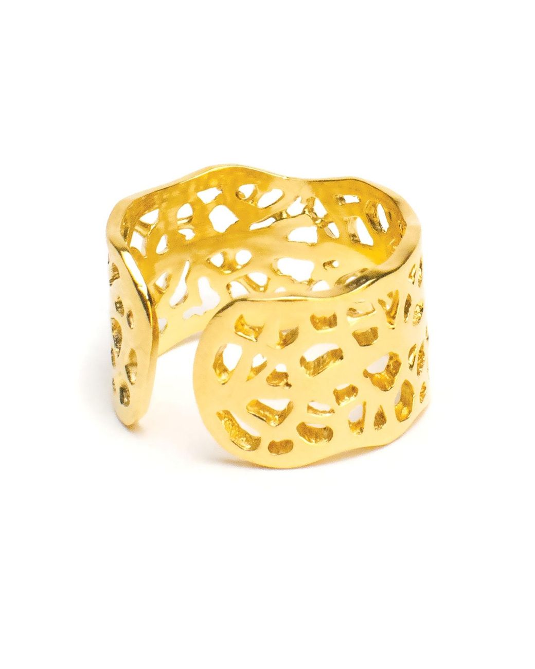 Lexi Jewelry Yellow Sea Fan Organic Ring Adjustable & Reversible